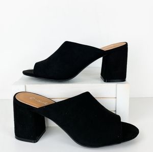 Qupid Open Toe Shoes- Fits like 5.5